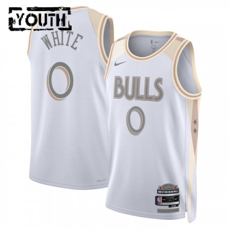 Barn Chicago Bulls Tröja Coby White Nike 2024-25 City Edition Vit Swingman